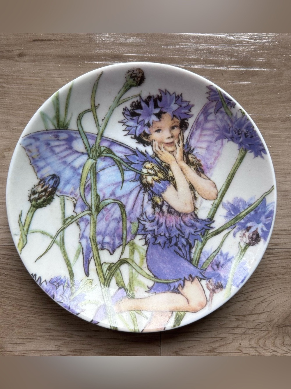 Purple Fairy in Graden Decorative Plate